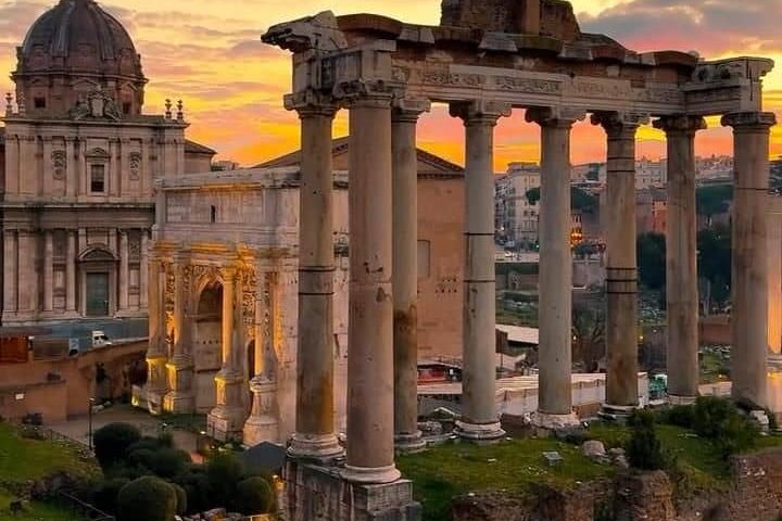 The Roman Forum at sunset